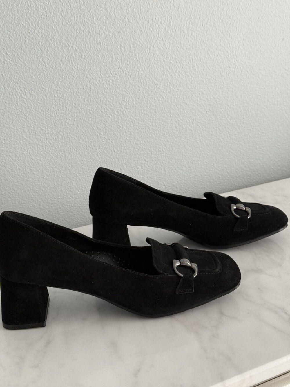 VANELI Ashlan Suede Square-Toe Loafer Pump - Picture 3 of 6